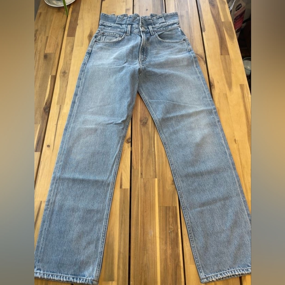 AGOLDE Lettuce Waistband Reworked High Rise Fitted 90s‎ Jean Womens 26 - Picture 4 of 7